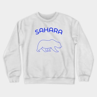 Sahara Bear Blue Crewneck Sweatshirt